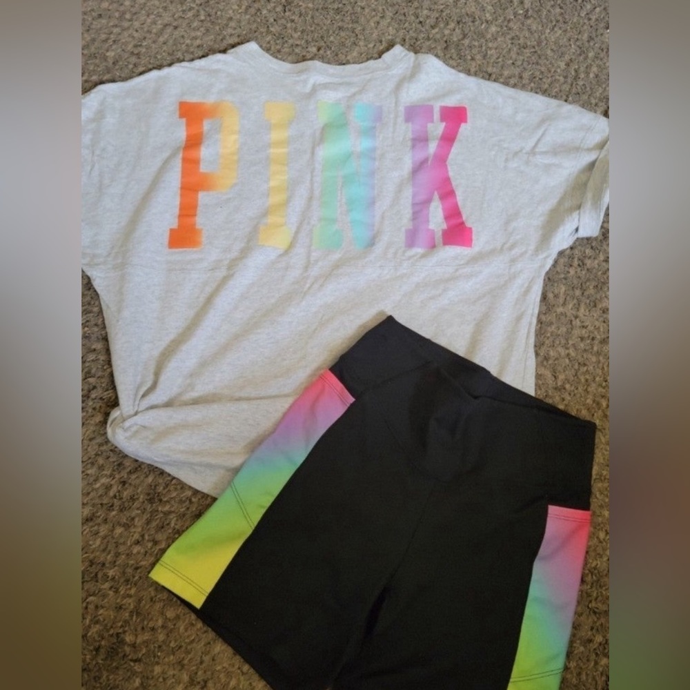 VS PINK Pullover Crew & Shorts - Size XL